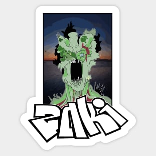 Zombie Zaki Sticker